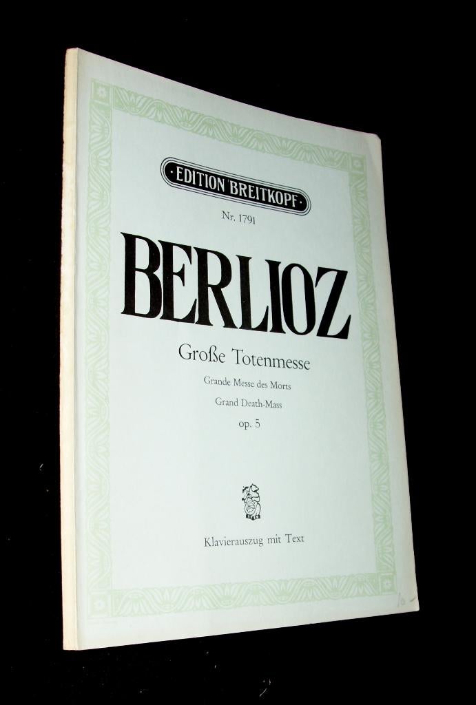 Berlioz - Große Totenmesse - Op. 5 - Klavierauszug Mit Text, Muziek en Instrumenten, Bladmuziek, Gebruikt, Ophalen of Verzenden