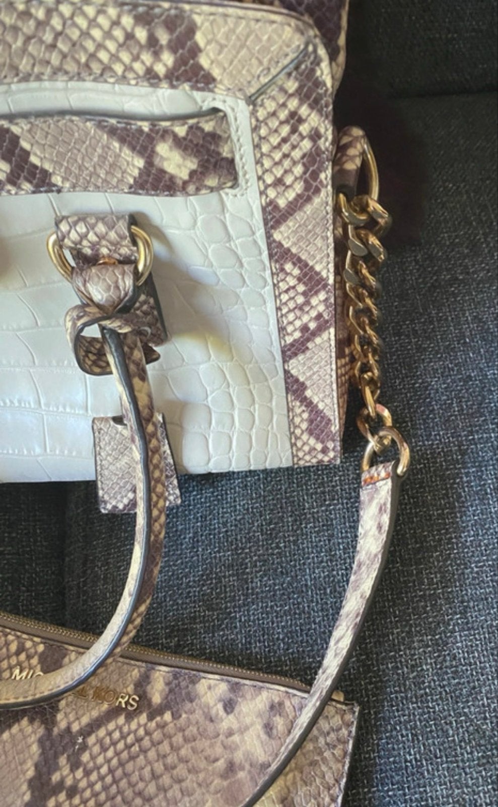 Michael Kors tas met portemonnee en extra schakel hengsel, Verzenden, Zo goed als nieuw, Overige kleuren, Handtas