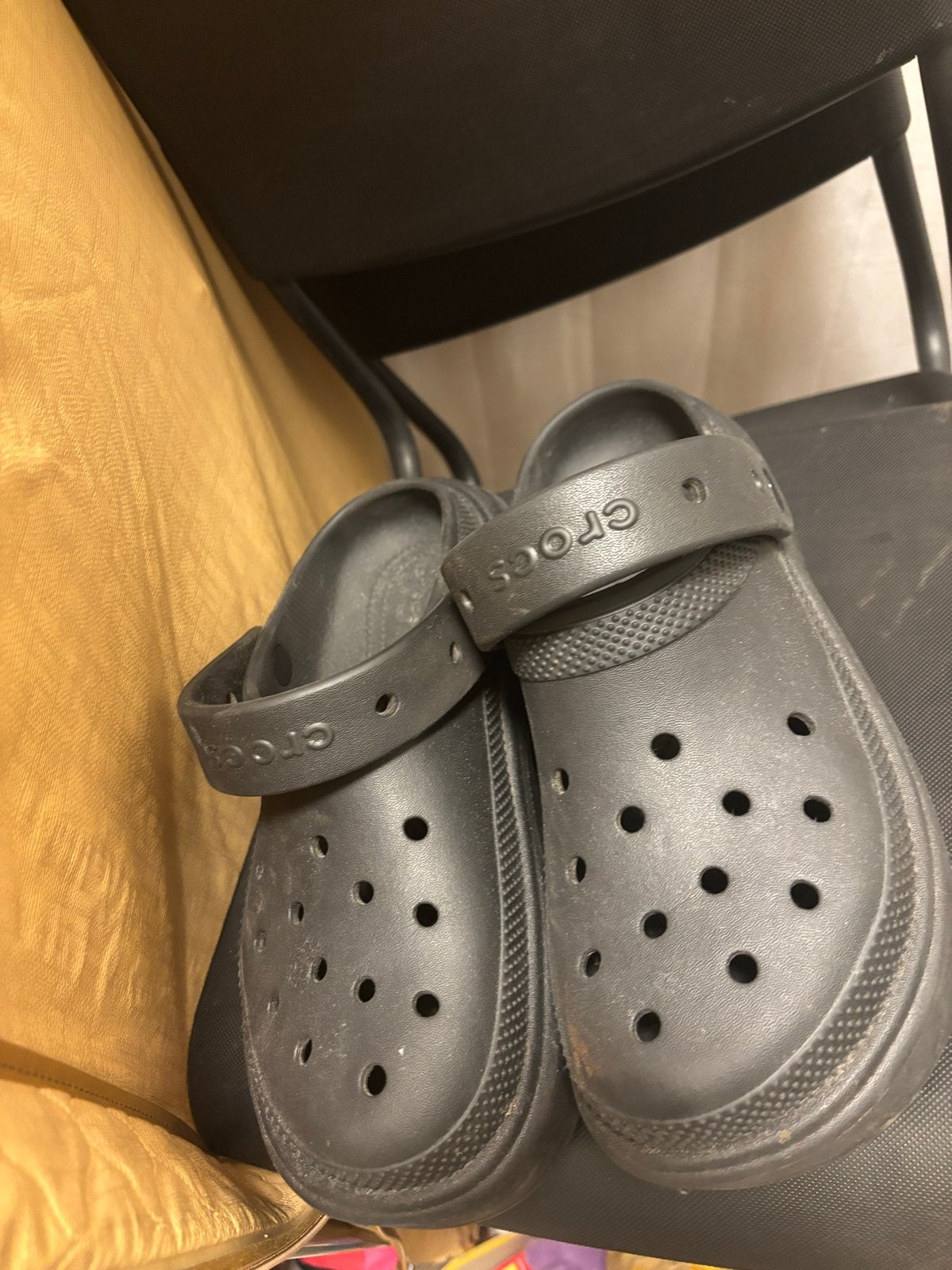 Zwarte Crocs Klompen maat 40, Ophalen of Verzenden, Gedragen, Zwart, Slippers