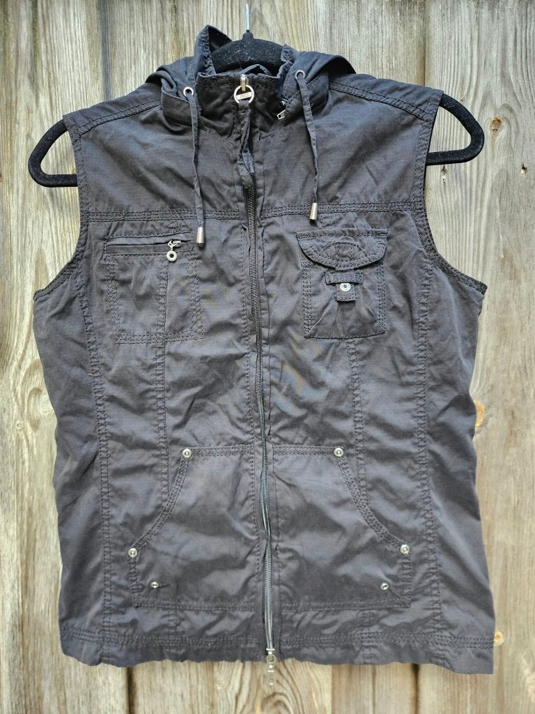 Mouwloos vest met afneembare capuchon van Cecil, Zwart, Ophalen of Verzenden, Zo goed als nieuw, Maat 36 (S)