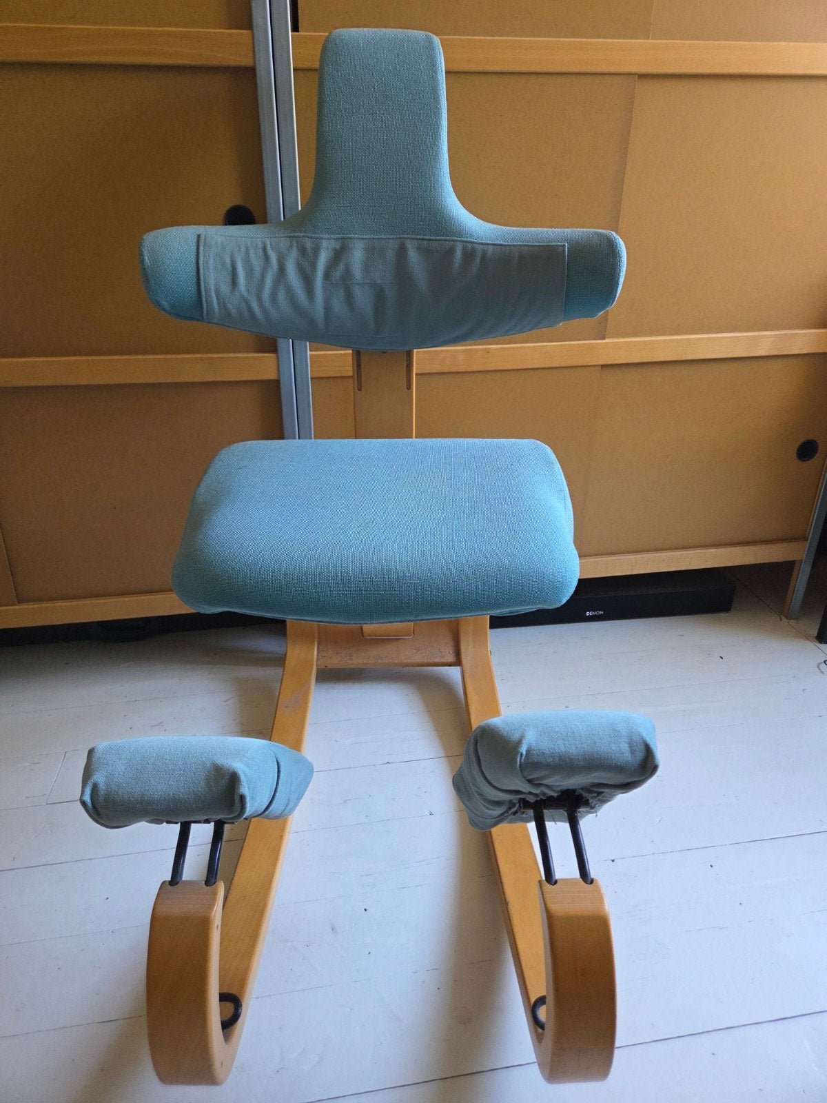 Varier (Stokke) Thatsit Balans  Kniestoel, Ophalen, Blauw, Stof, Eén