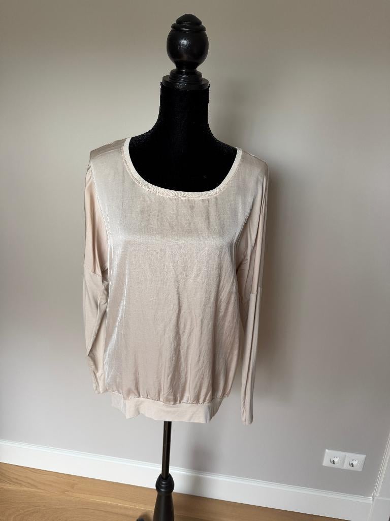 Shirt top beige YAYA, Kleding | Dames, Tops, Zo goed als nieuw, Maat 38/40 (M), Overige kleuren, Lange mouw, Ophalen
