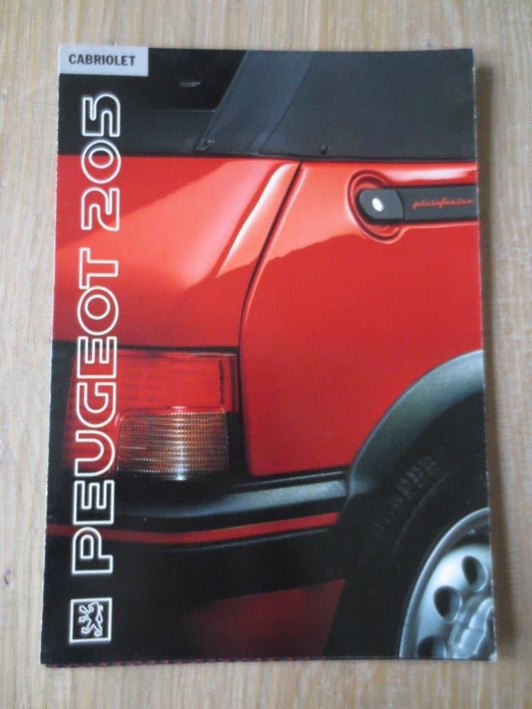 Autofolder : Peugeot 205 Cabriolet. Folder is nieuw uit 1991, Ophalen of Verzenden, Nieuw, Peugeot