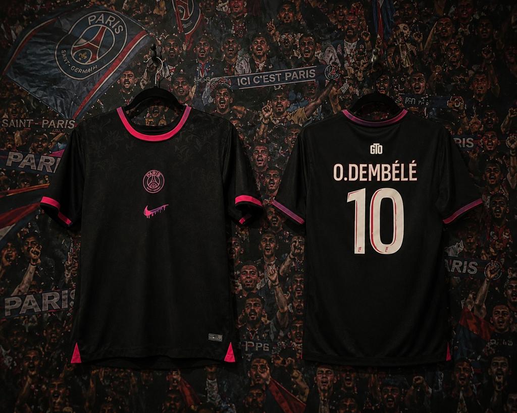 PSG O. Dembélé 10 voetbalshirt - Maat S, Ophalen of Verzenden, Zo goed als nieuw, Maat 46 (S) of kleiner, Zwart