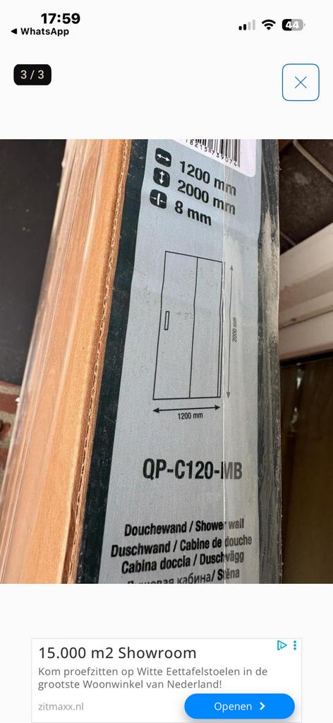 Douche cabine, Overige materialen, 30 cm of meer, 50 tot 150 cm, Ophalen of Verzenden