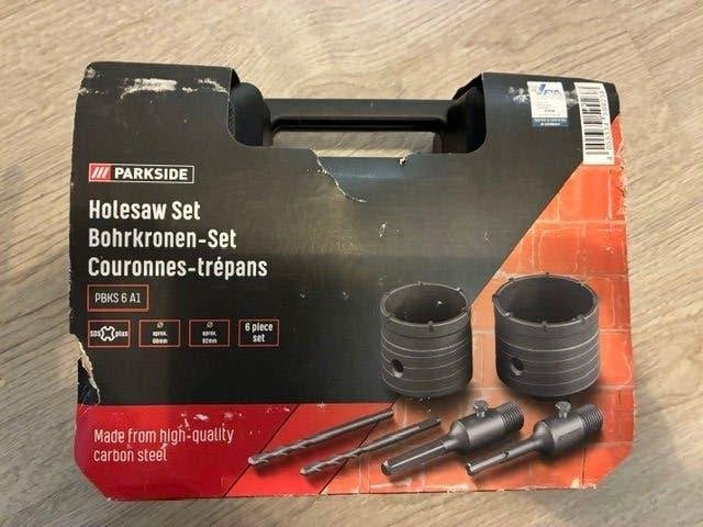 Boorkroonset Steen, baksteen, lichtbeton, Ophalen, Overige typen, Zo goed als nieuw, 30 tot 70 mm