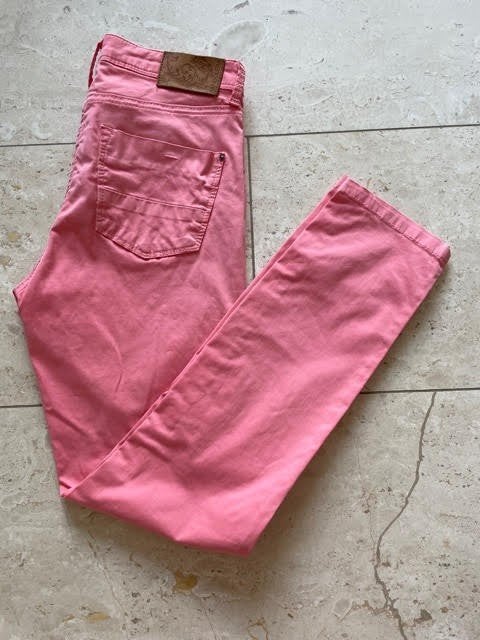 Bandolera: leuke, roze 5 pocket jeans maat 36, Kleding | Dames, Overige kleuren, Ophalen of Verzenden, Zo goed als nieuw, W28 - W29 (confectie 36)