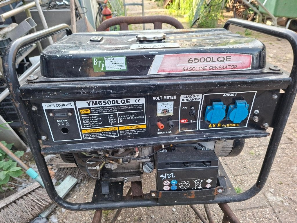 Noodaggregaat YM6500LQE - Benzine Generator, Doe-het-zelf en Verbouw, Aggregaten, Ophalen, Gebruikt, Elektrisch startend, Benzine