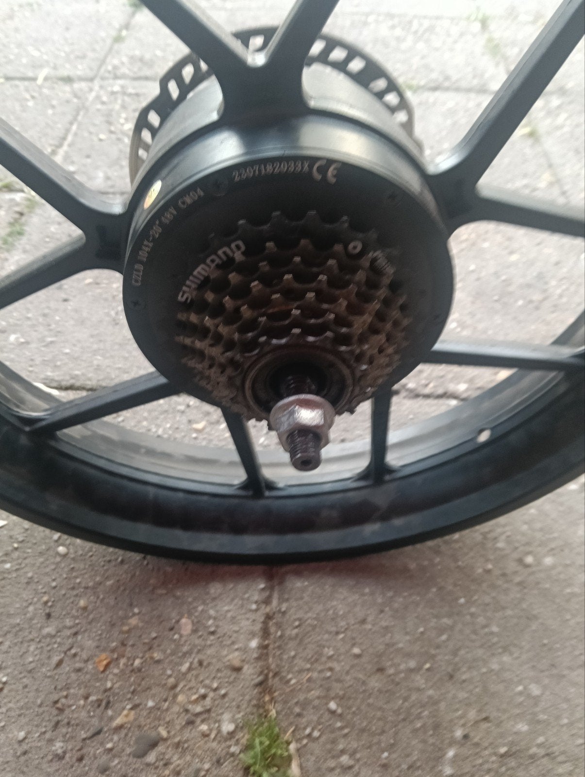Shimano E-bike Achterwiel met Motor en Cassette, Gebruikt, Aluminium, Shimano, Ophalen
