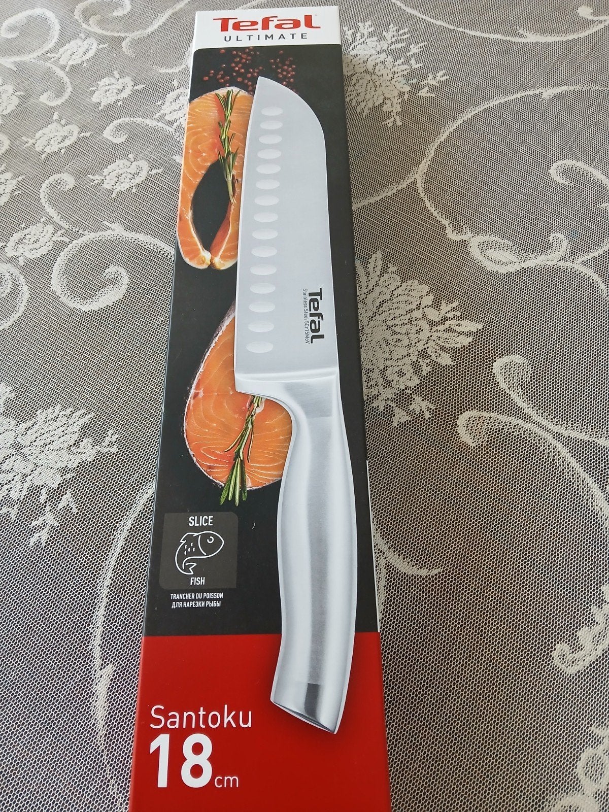 Nieuwe Tefal Santoku mes 18 cm, Ophalen of Verzenden, Nieuw, Rvs of Chroom, Los bestek