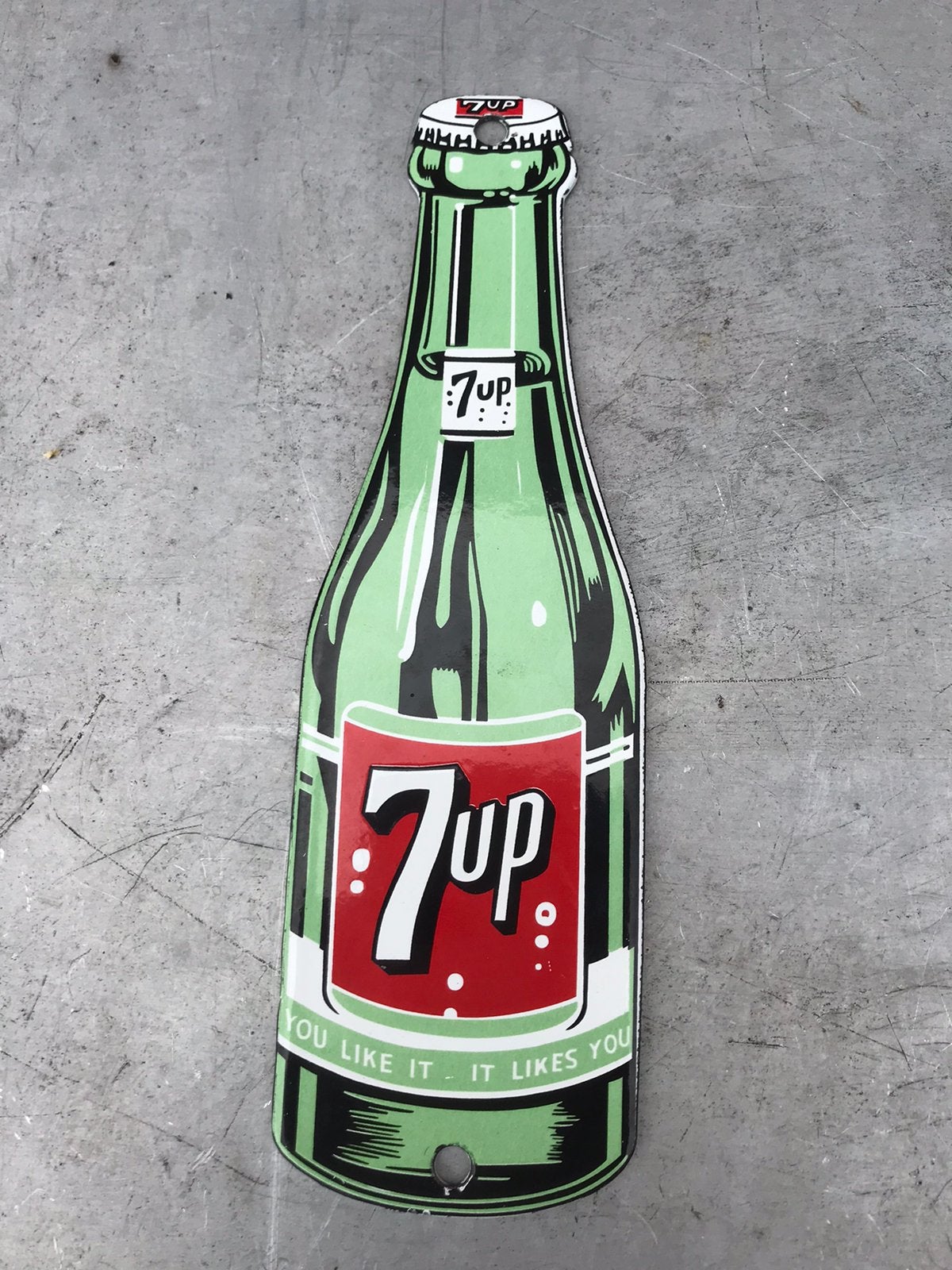 7uP emaille reclamebord, Ophalen of Verzenden, Zo goed als nieuw, Reclamebord