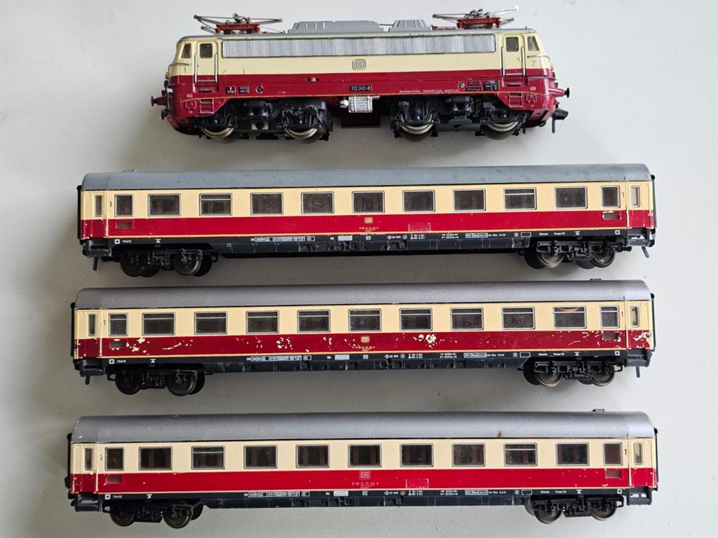Modeltrein Ho fleischmann TEE SET, LOKOMOTIEF EN WAGONS, Ophalen of Verzenden, Gelijkstroom, Fleischmann