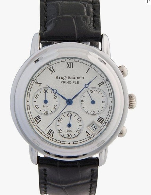 Krug-Baumen Principle horloge, Overige merken, Leer, Staal, Polshorloge