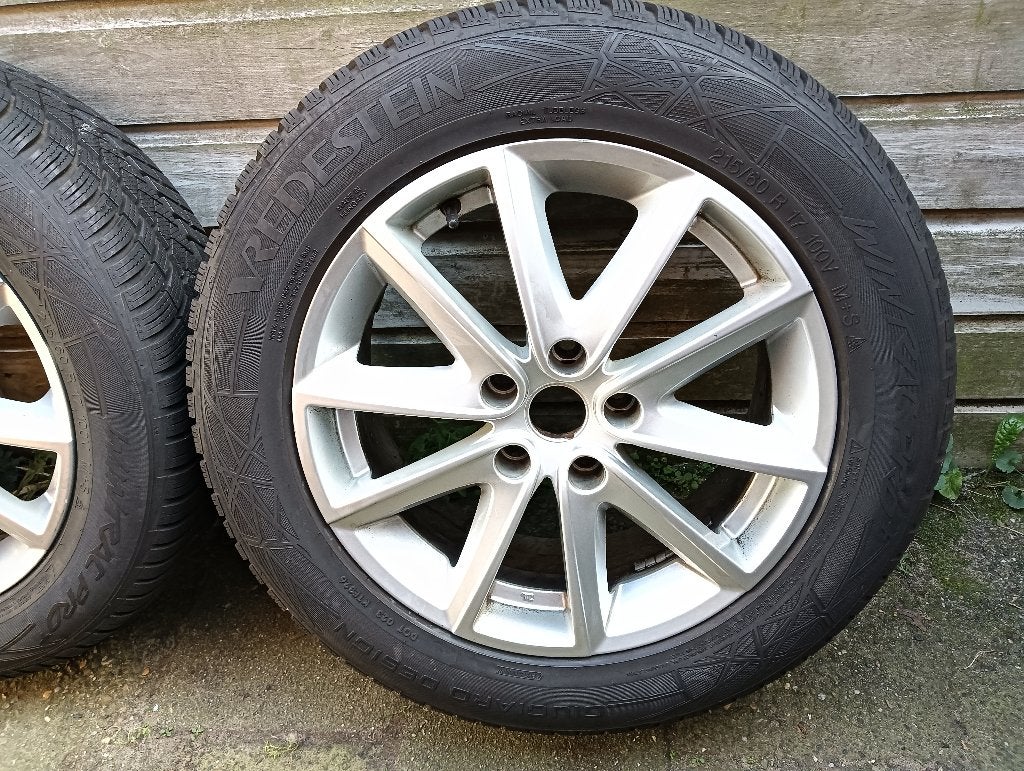 Te koop winterbanden met LM-velgen 215/60 R17, Ophalen, Banden en Velgen, 17 inch, Winterbanden
