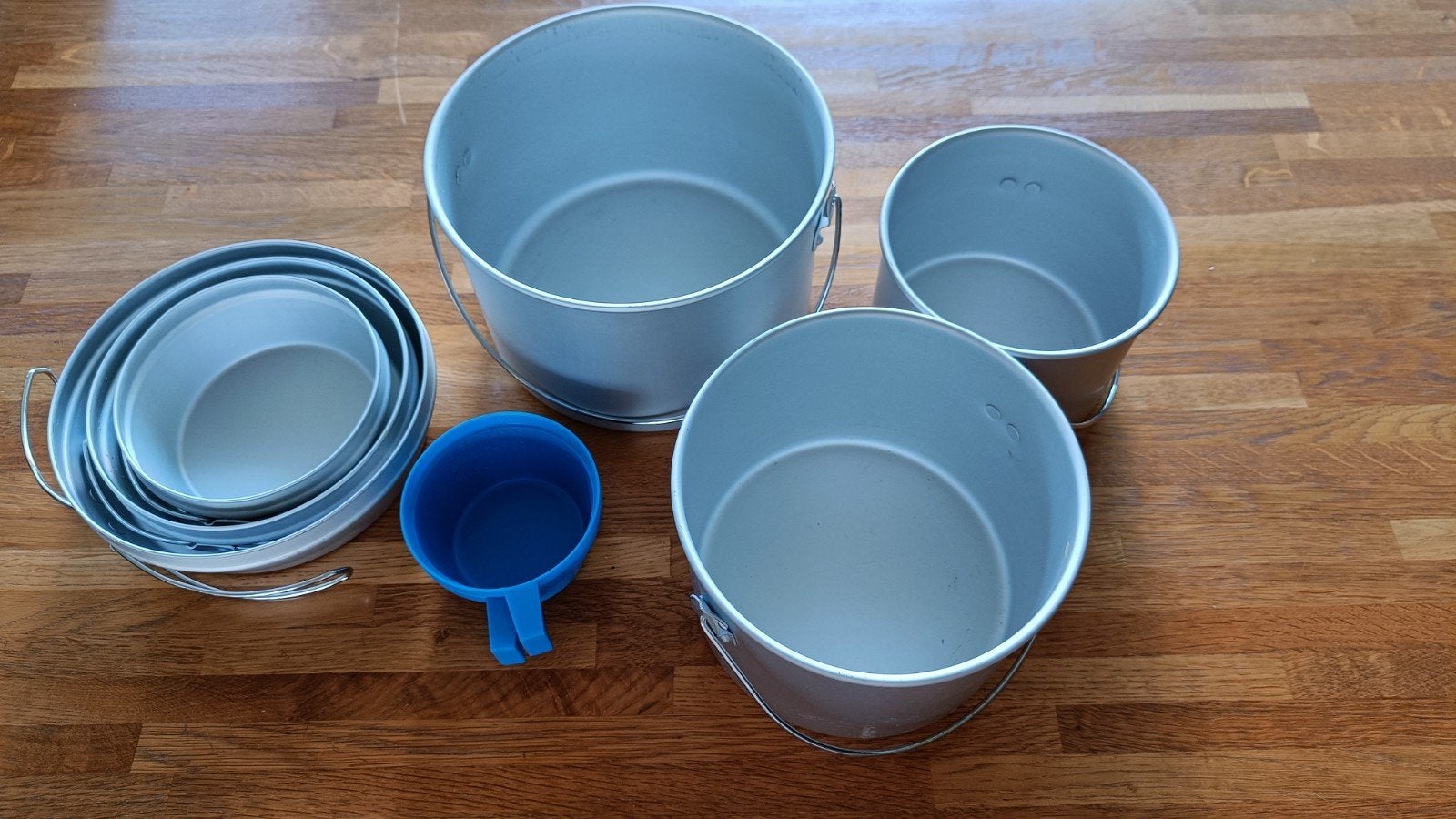 Aluminium kampeer-kookset, Ophalen, Zo goed als nieuw