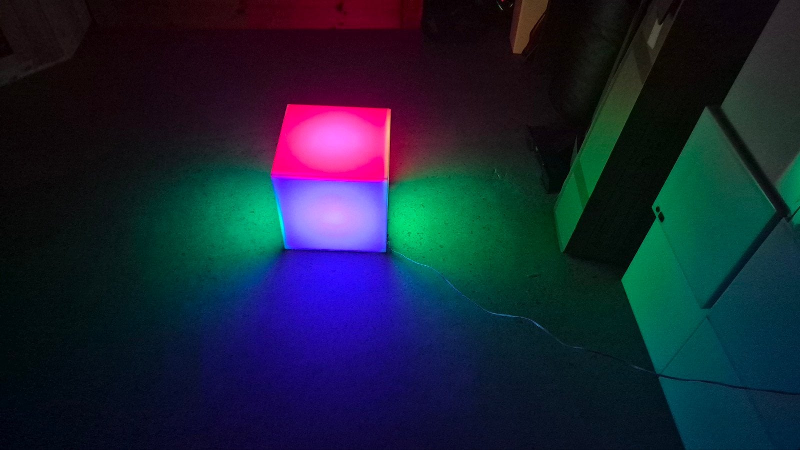 feestverlichting, partylights, tuinverlichting, lichtkubus,, Gebruikt, Kunststof, Meerkleurig, Kleur aanpasbaar