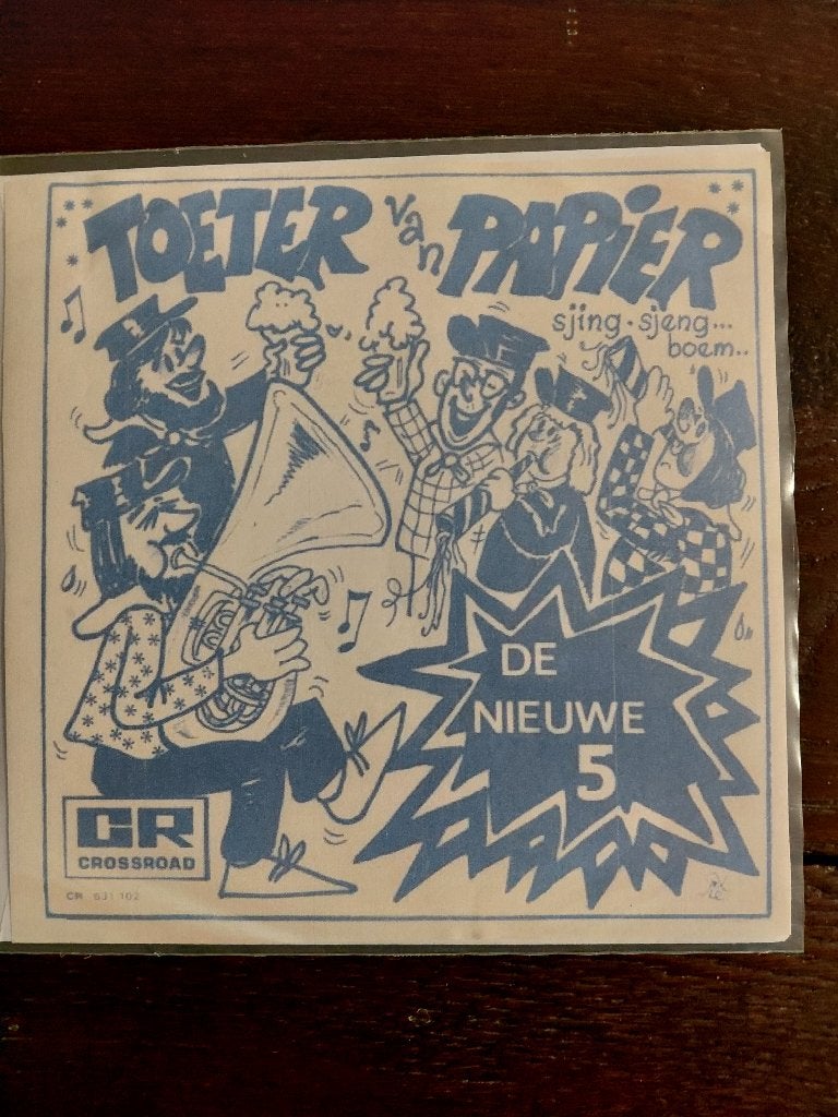 De Nieuwe Vijf - Toeter van papier / Sjeng sjeng boem ( 45"), Cd's en Dvd's, Verzenden, Gebruikt, Nederlandstalig