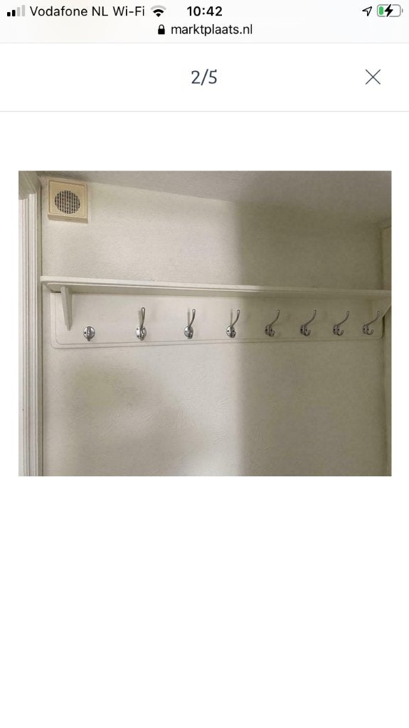 Kapstop wit, Zo goed als nieuw, Minder dan 100 cm, Hout, Ophalen