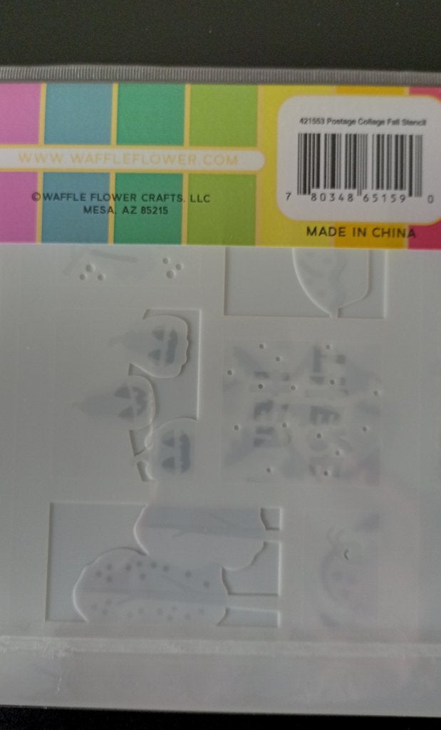 Waffle Flower Postage Collage Fall stencil., Verzenden, Nieuw, Overige thema's, Overige typen