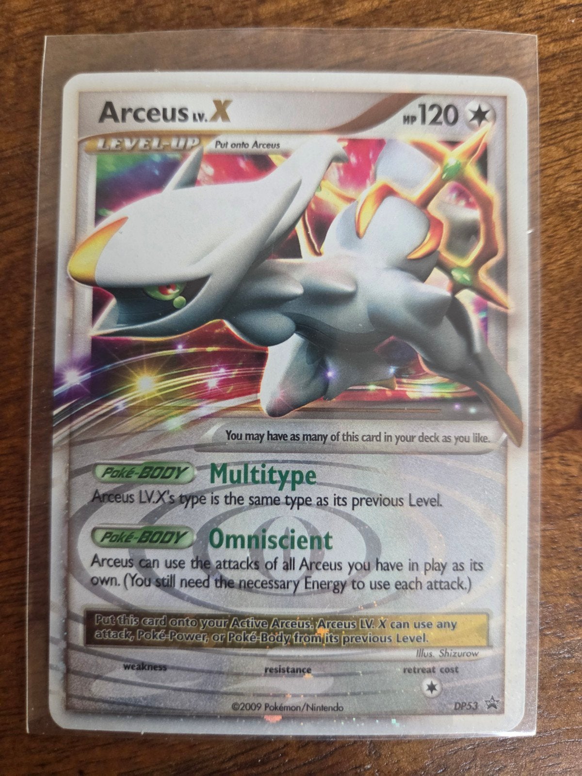 Arceus LV.X Pokémon Kaart - DP53 Holo Rare, Ophalen, Gebruikt, Losse kaart, Foil