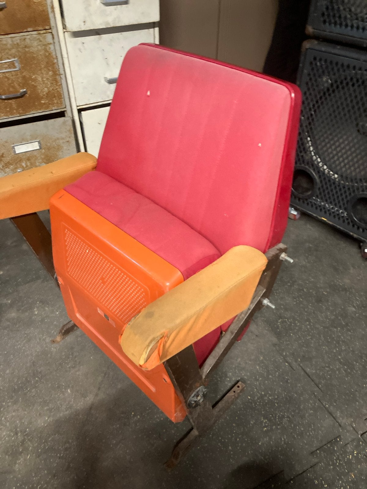Vintage bioscoopstoel - Uniek decorstuk, Antiek en Kunst, Ophalen of Verzenden