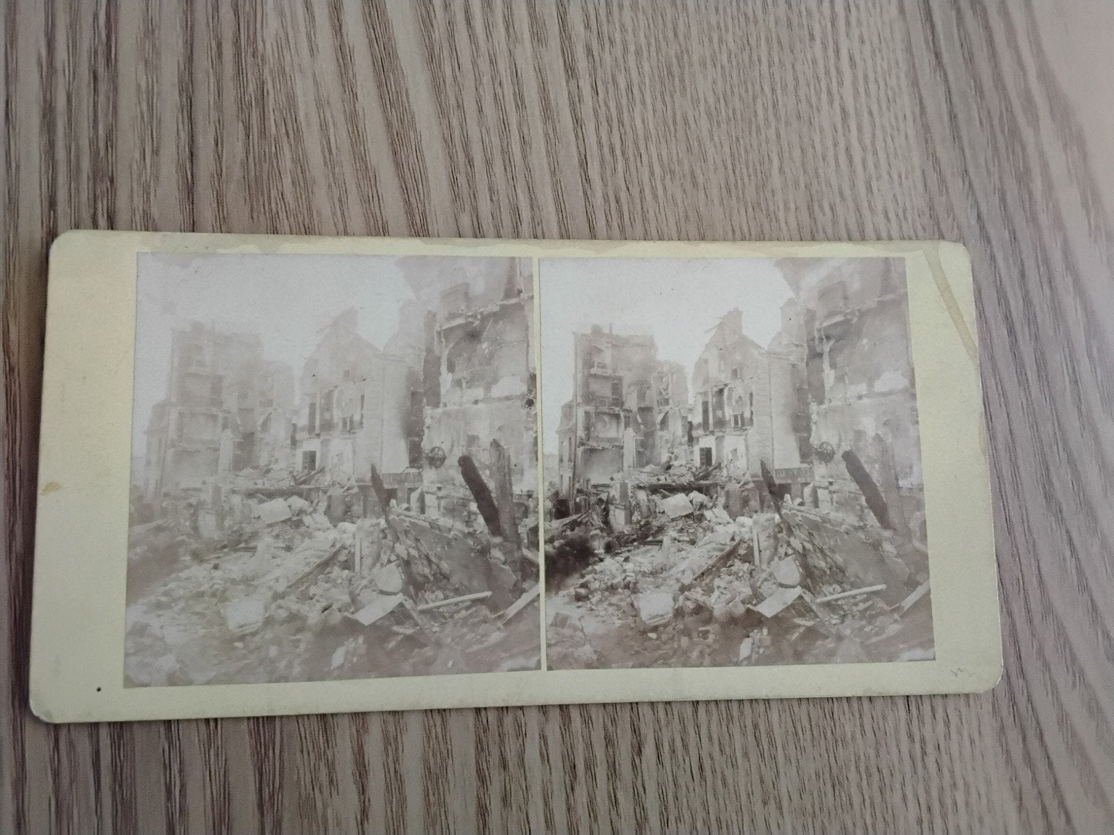 Antieke kaart, siege de Paris, Ruines de Saint-Cloud, Verzamelen, Ophalen, Voor 1940, Gebruikt