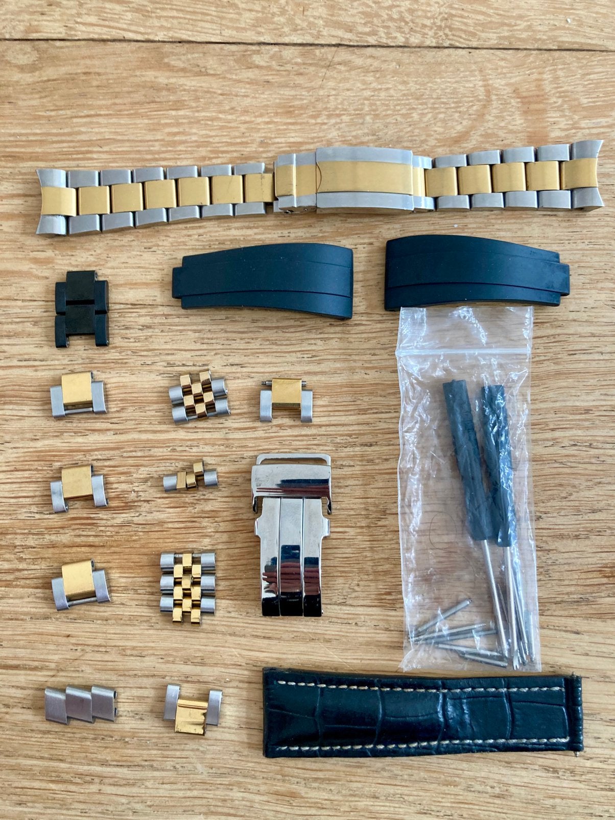 Diverse Rolex Horloge Schakels en Onderdelen, Ophalen, Zo goed als nieuw, Zwart, Android