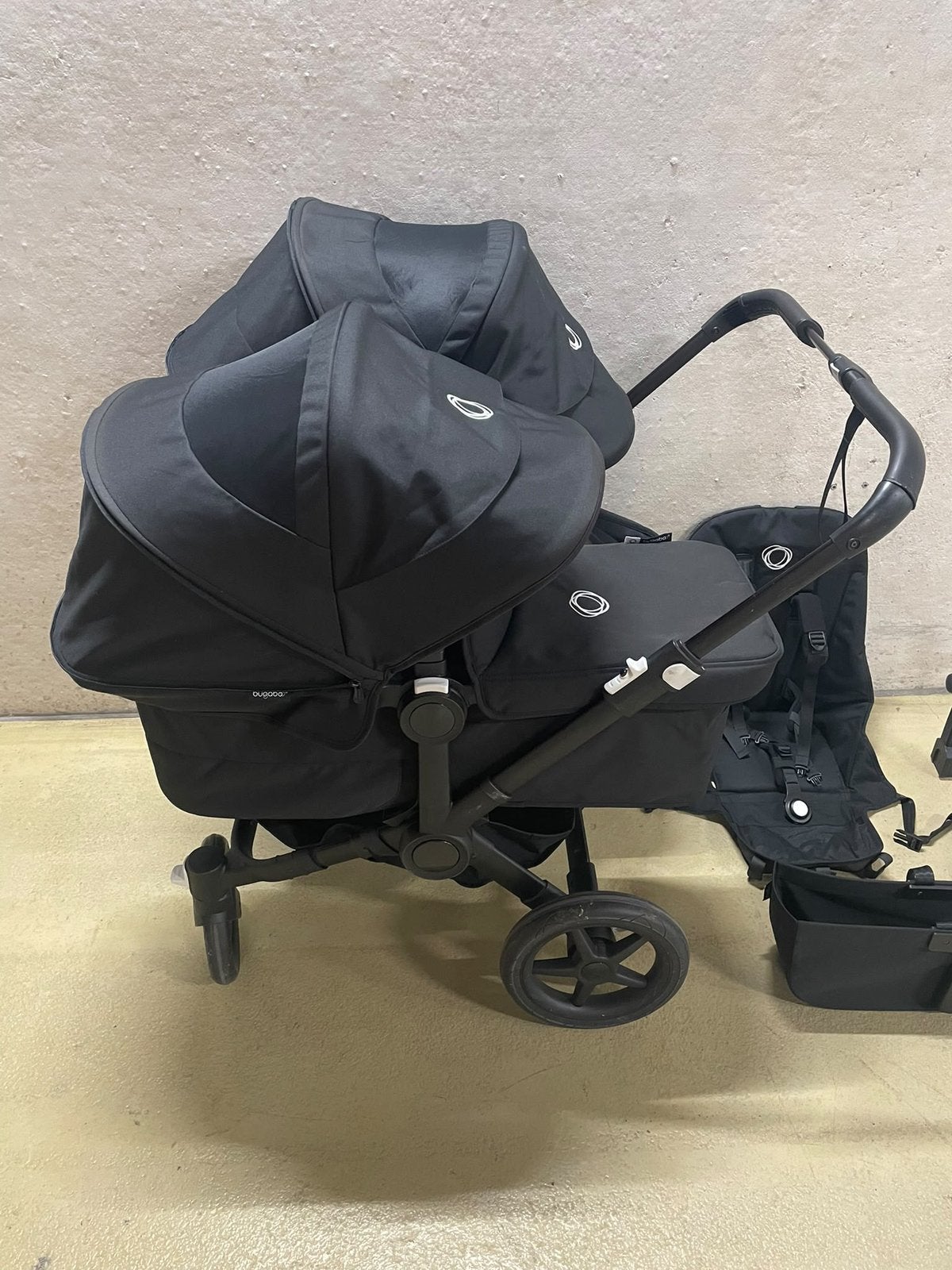 Bugaboo donkey 5 duo zwart, Support@bugaboo.com, Bugaboo, Ophalen of Verzenden, Zo goed als nieuw