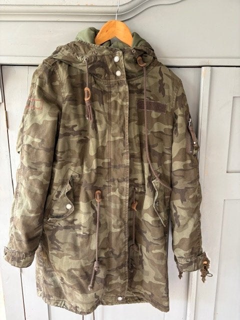 Dames jas, Maat 38/40 (M), Gedragen, Groen, Bershka
