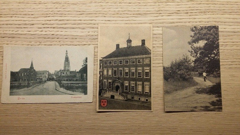 ansicht oude kaarten Breda begin jaren 1900, Ophalen of Verzenden, Voor 1920, Gelopen, Noord-Brabant