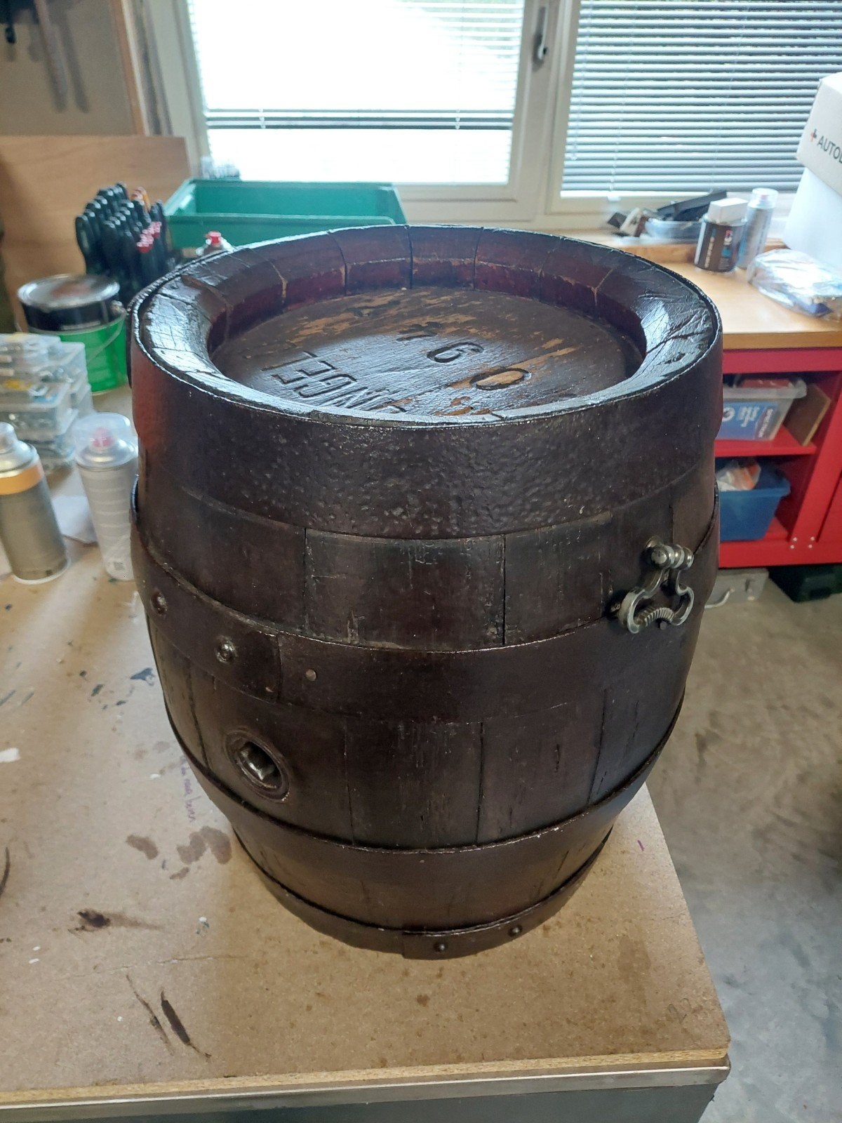 hele oude (wijn) ton, Tuin en Terras, 150 liter of meer, Ophalen, Gebruikt, Hout