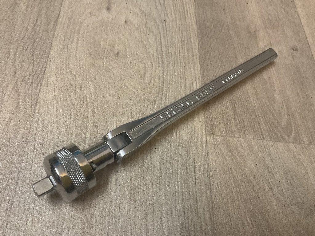 Vintage Belzer Germany 1/4 hendel met opsteekratel kop-ratel, Doe-het-zelf en Verbouw, Gereedschap | Handgereedschap, Ophalen of Verzenden