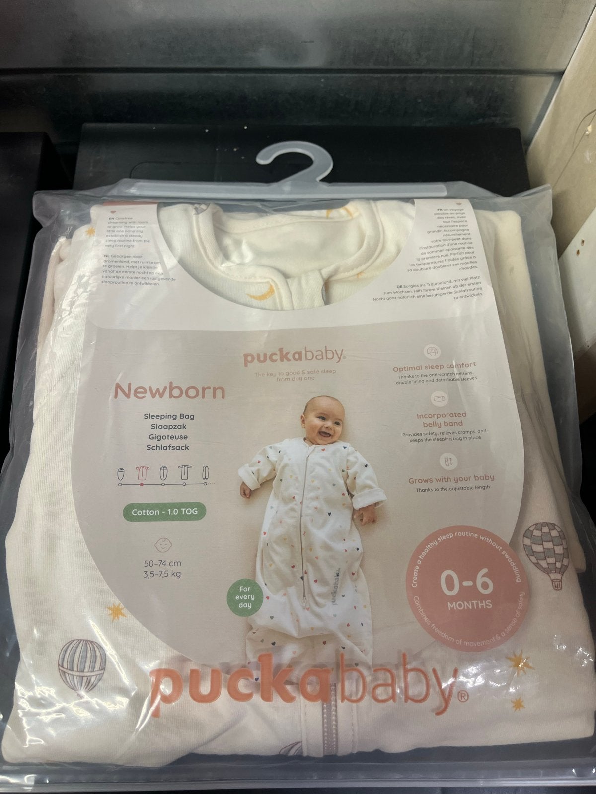 Puckababy Newborn Slaapzak 0-6 maanden - Nieuw en Ongebruikt, Kinderen en Baby's, Verzenden, Puckababy, Nieuw, Ademend