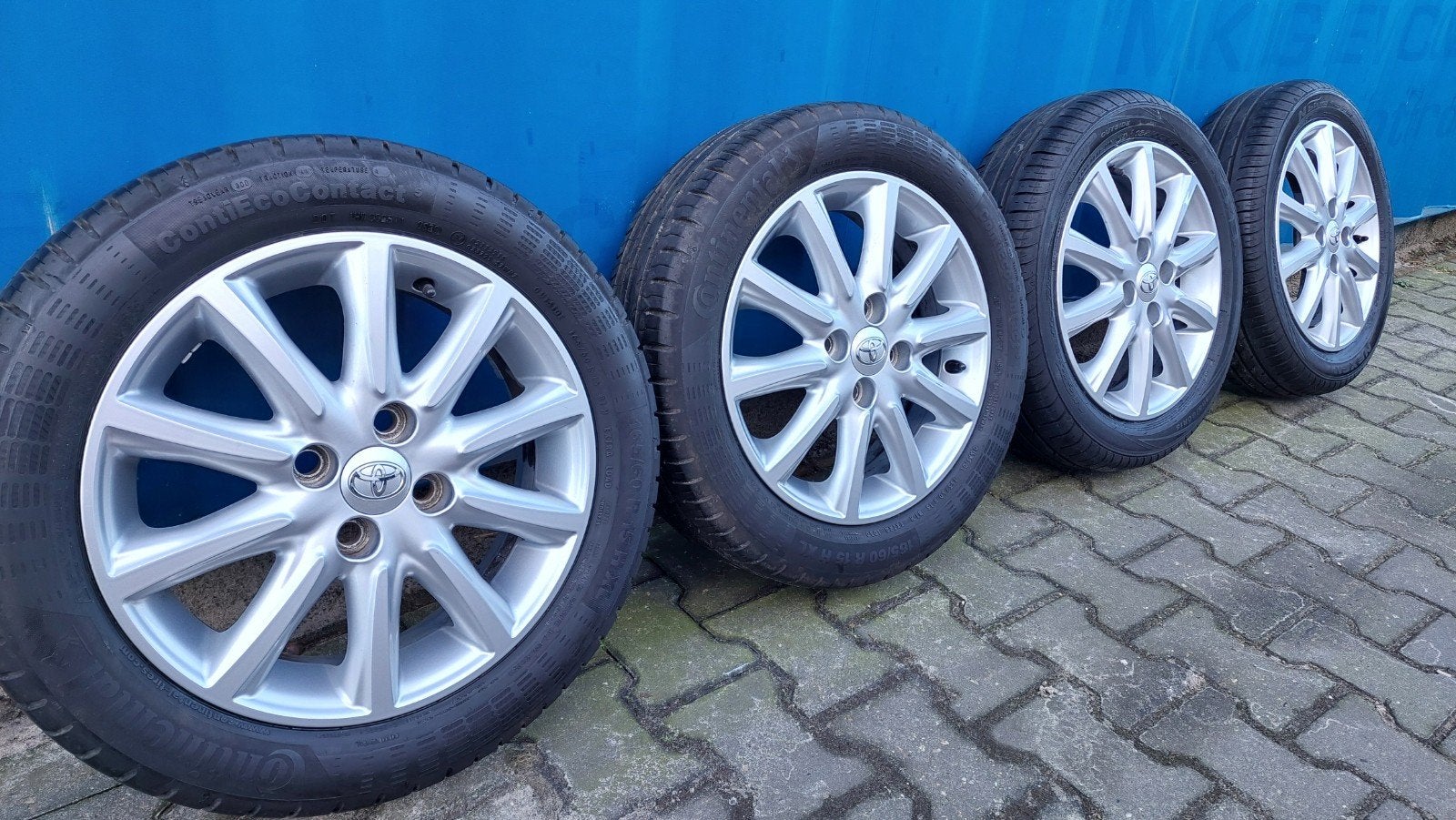 Lichtmetalen velgen Toyota Aygo 108 C1 165/60/15 TOP SET!!, Gebruikt, 15 inch, Banden en Velgen, Ophalen of Verzenden