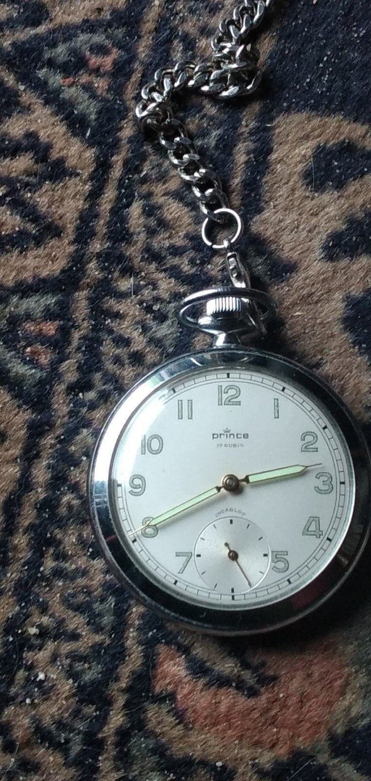 Prince zakhorloge 1940, Ophalen of Verzenden, Staal, Overige merken, Met ketting