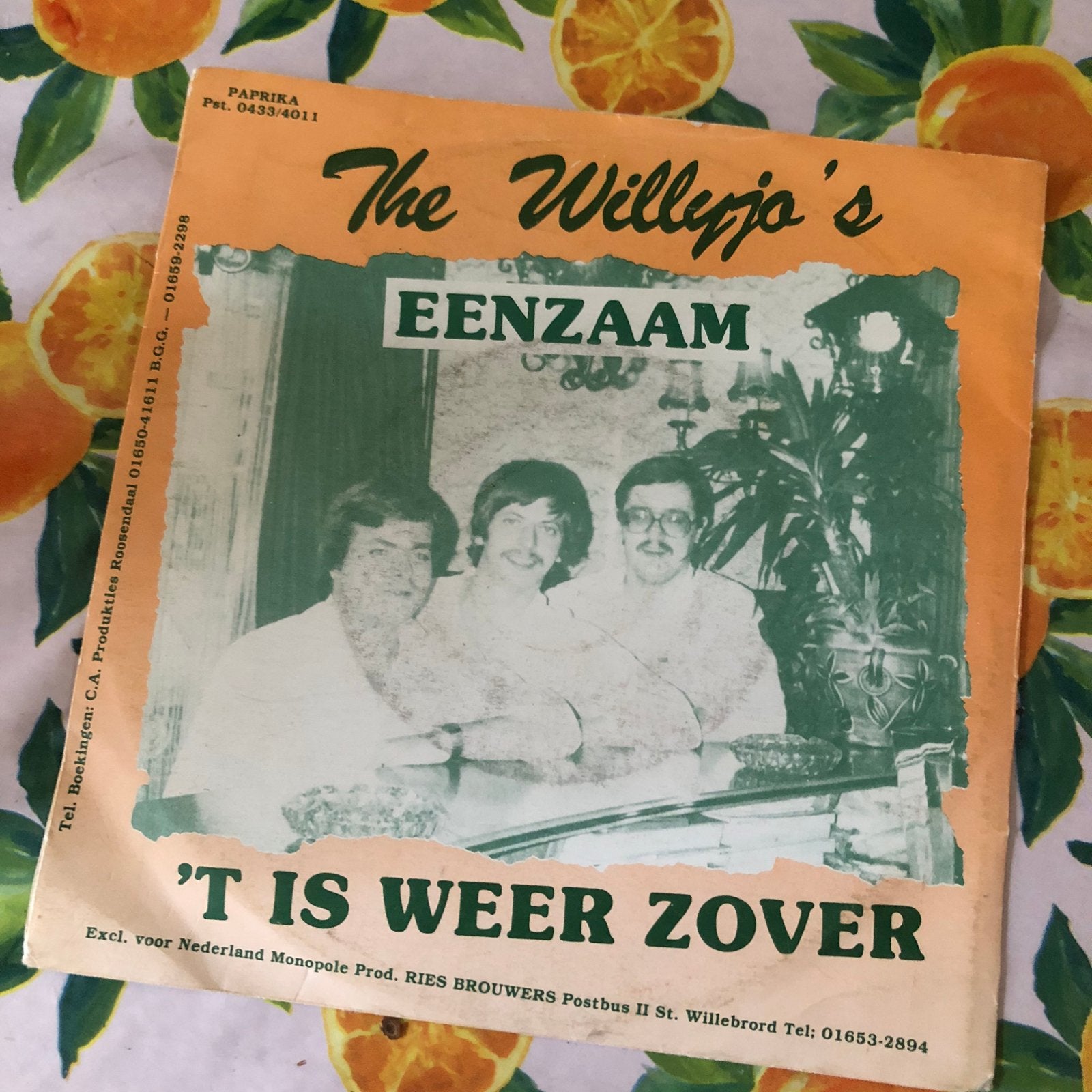 The Willyjo's , 't is weer zover ... vinyl single, Ophalen of Verzenden, Zo goed als nieuw, Overige formaten, Levenslied of Smartlap