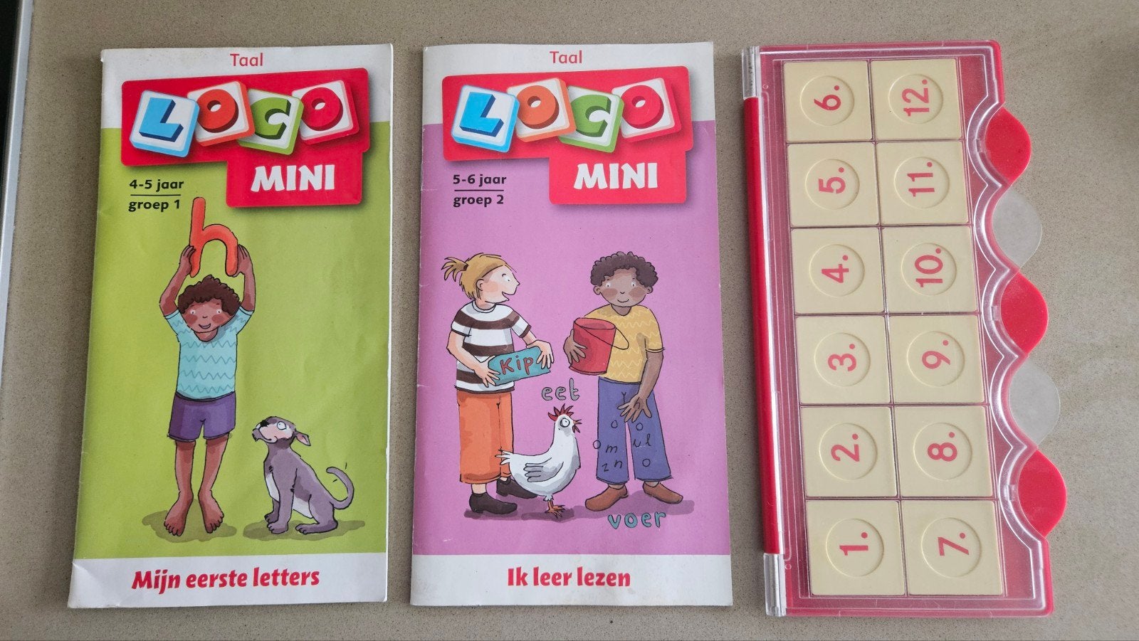 Loco Mini met 2 boekjes: Mijn eerste letters & Ik leer lezen, Ophalen of Verzenden, Gebruikt, Taal en Lezen
