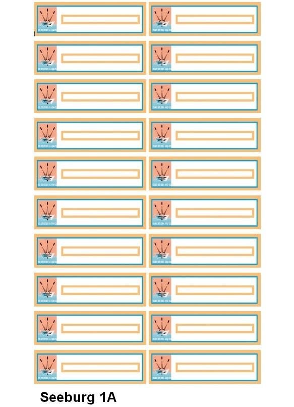 SEEBURG JUKEBOXEN, logo titelkaartjes voor 45 RPM boxen, Ophalen of Verzenden, Nieuw, 1950 tot 1960, Seeburg