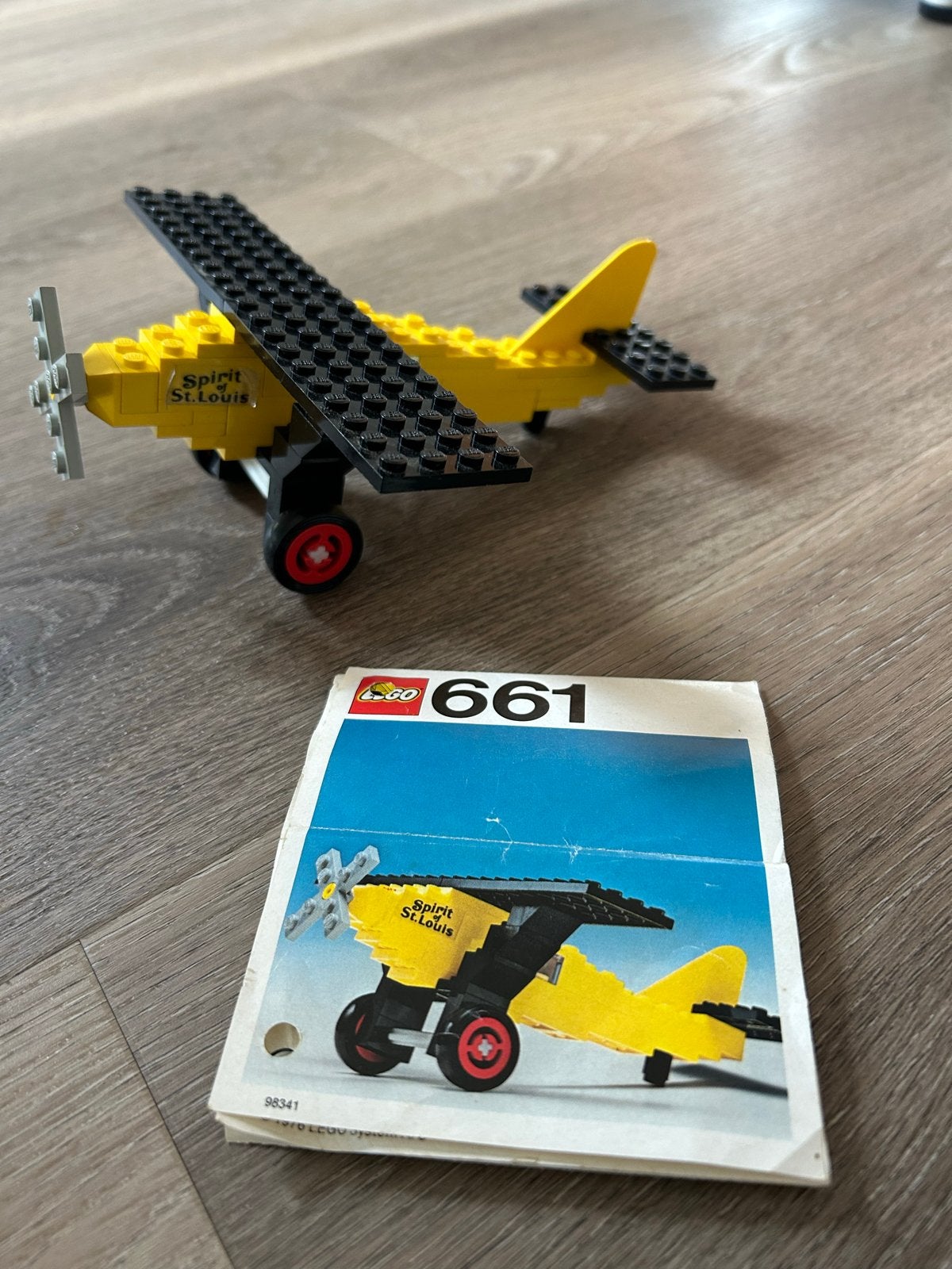 Vintage LEGO 661 Spirit St. Louis Vliegtuig met Instructies, Ophalen of Verzenden, Gebruikt, Overige merken