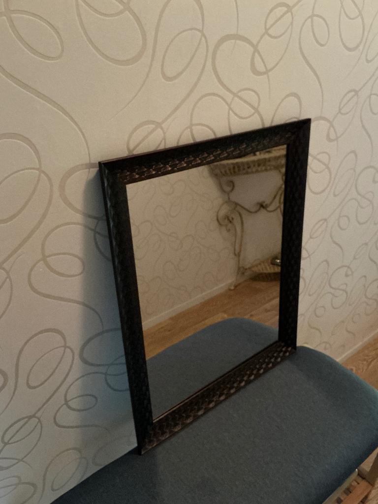 Spiegel rechthoekig met decorand (alleen ophalen), Ophalen, Minder dan 50 cm, Zo goed als nieuw, Minder dan 100 cm