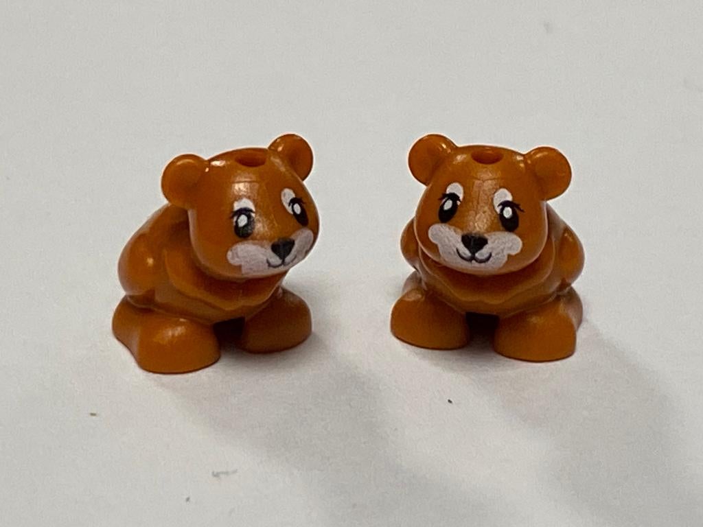 Partij 2x nieuwe Lego donker oranje hamster / muis, Overige thema's, Lego, Overige typen, Nieuw