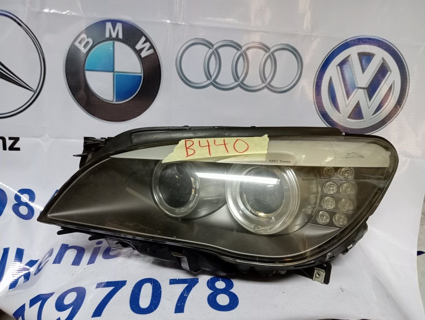 BMW 7 Serie Koplamp links, Gebruikt, -, -, Ophalen of Verzenden