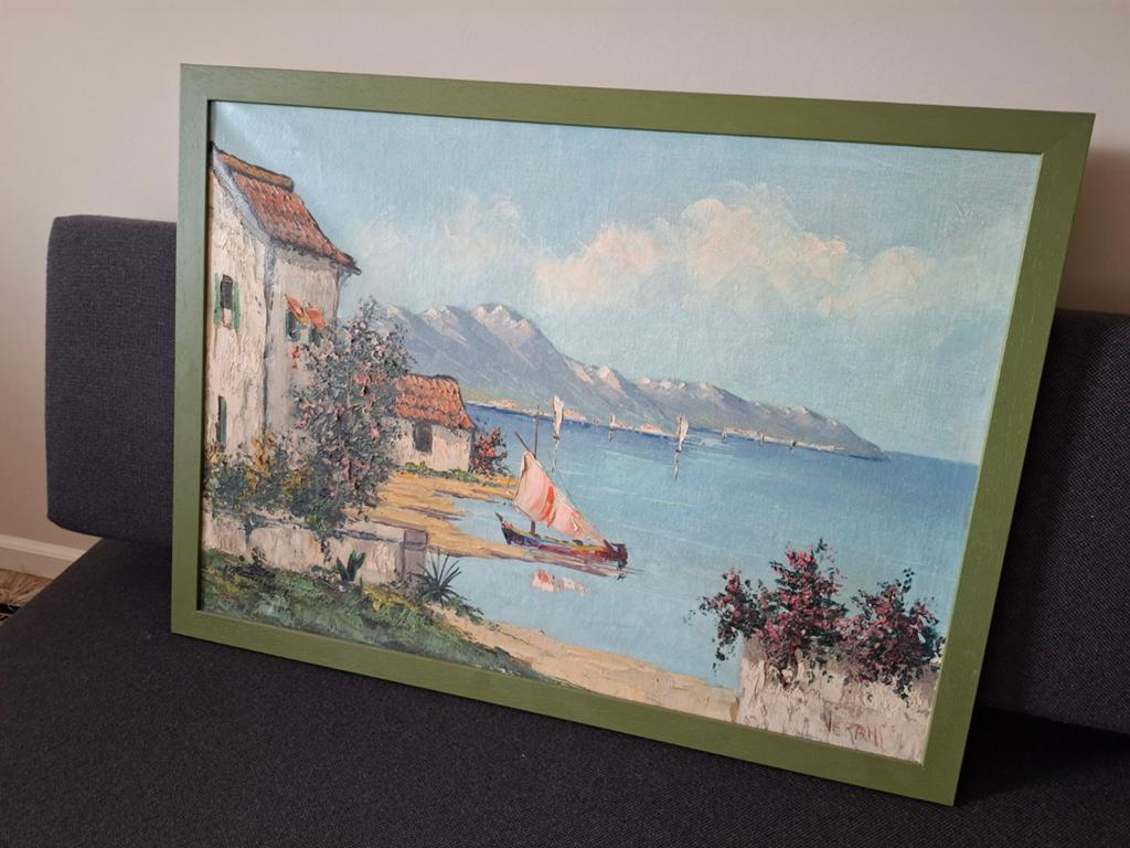 Mooi levendig schilderij, Ophalen of Verzenden