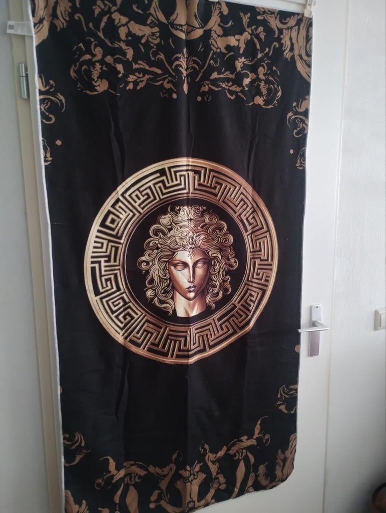Strandlaken Medusa Versace stijl - Zwart/Goud, Ophalen of Verzenden, Nieuw, Wetsuit