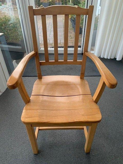 Houten eetkamerstoel, Huis en Inrichting, Stoelen, Ophalen, Gebruikt, Hout, Drie