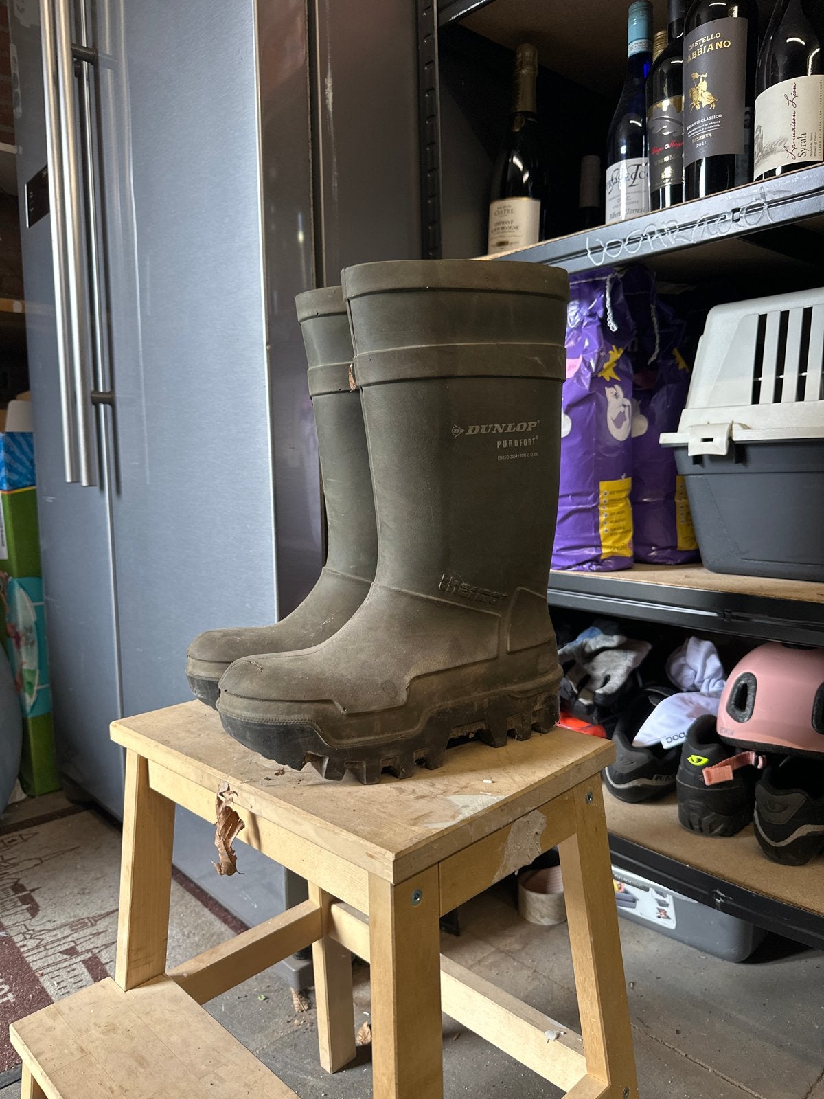 Dunlop Purofort Thermo+ laarzen maat 39/40, Ophalen, Gedragen, Groen, Regenlaarzen