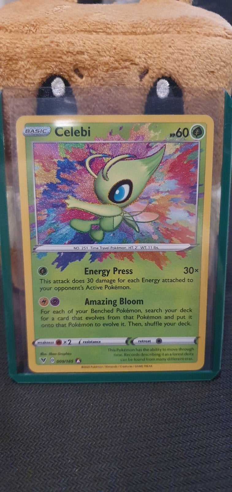 Celebi 009/185, Hobby en Vrije tijd, Verzamelkaartspellen | Pokémon, Ophalen of Verzenden, Zo goed als nieuw, Meerdere kaarten