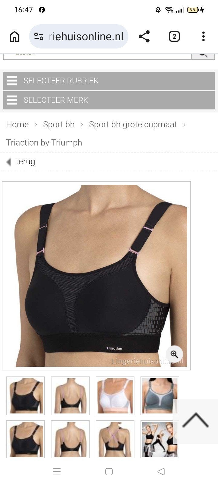 triaction, Kleding | Dames, Triumph, Ophalen of Verzenden, Zwart, BH