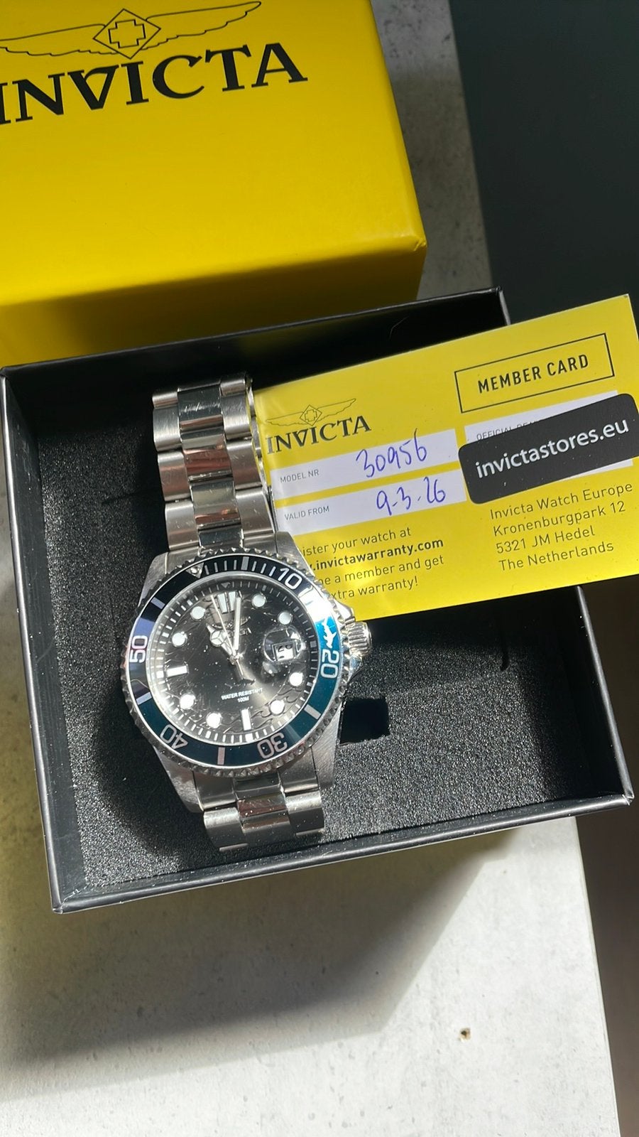 Invicta pro diver 43mm Quartz horloge, Overige merken, Staal, Staal, Polshorloge