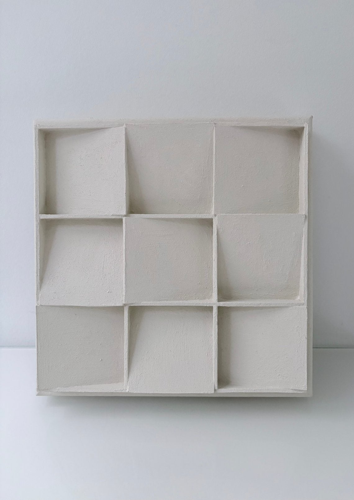 Handgemaakt abstract wandreliëf – ZERO stijl – gebroken wit, Ophalen of Verzenden